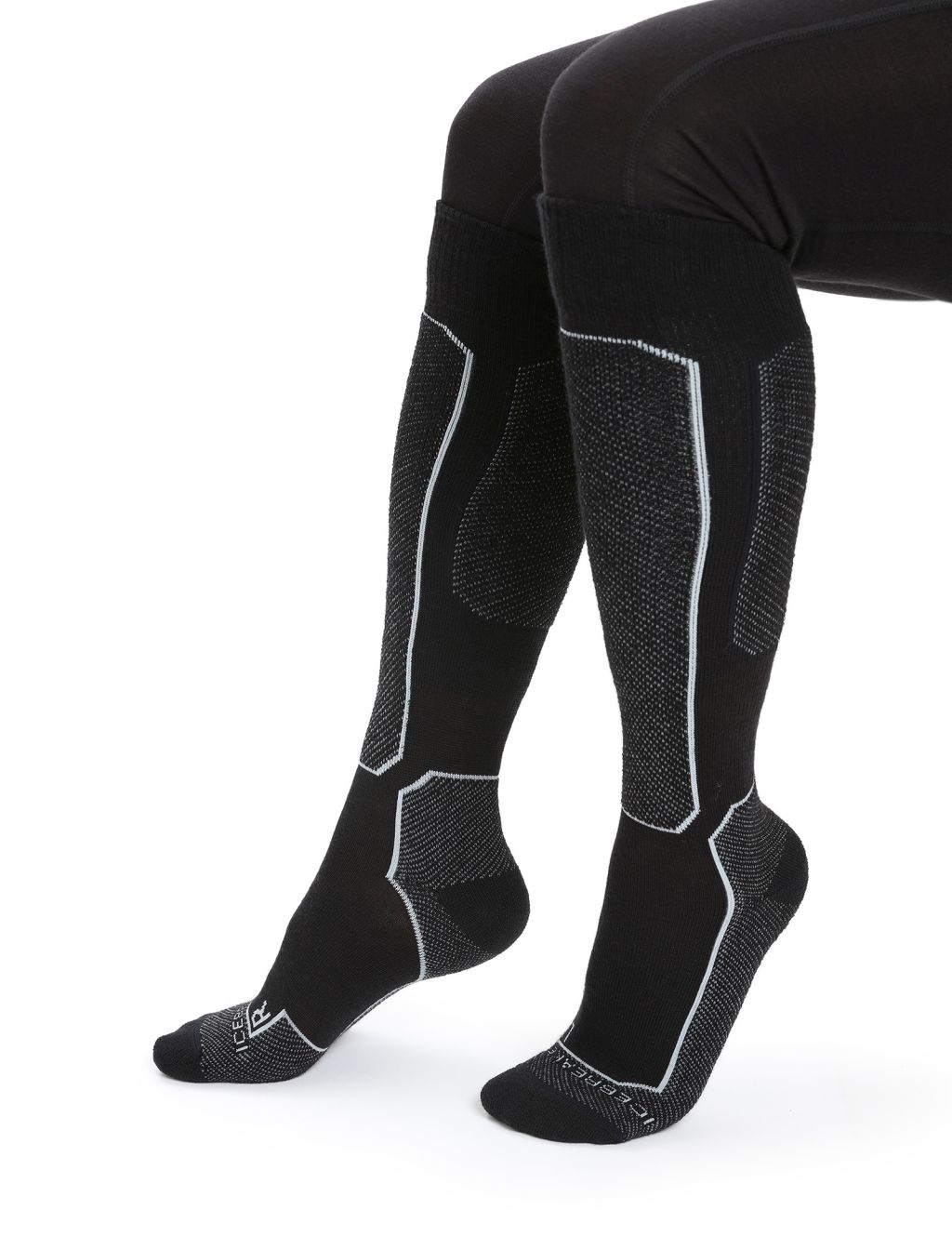 Dámské merino ponožky ICEBREAKER Wmns Ski+ Light OTC, Black velikost: 38-40 (M)