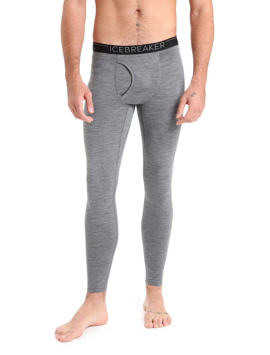 Pánské spodky ICEBREAKER Mens 200 Oasis Leggings w Fly, Gritstone Heather velikost: S