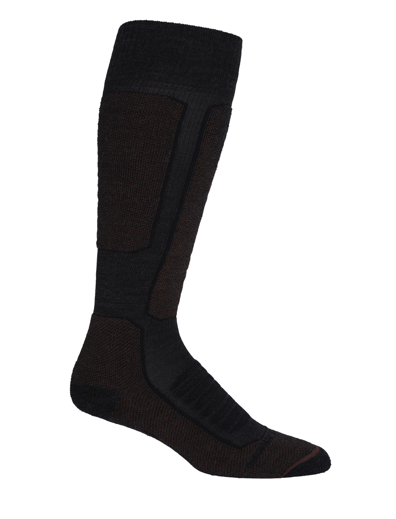 Pánské ponožky ICEBREAKER Mens Ski+ Medium OTC, Jet Heather/Espresso/Black velikost: XL