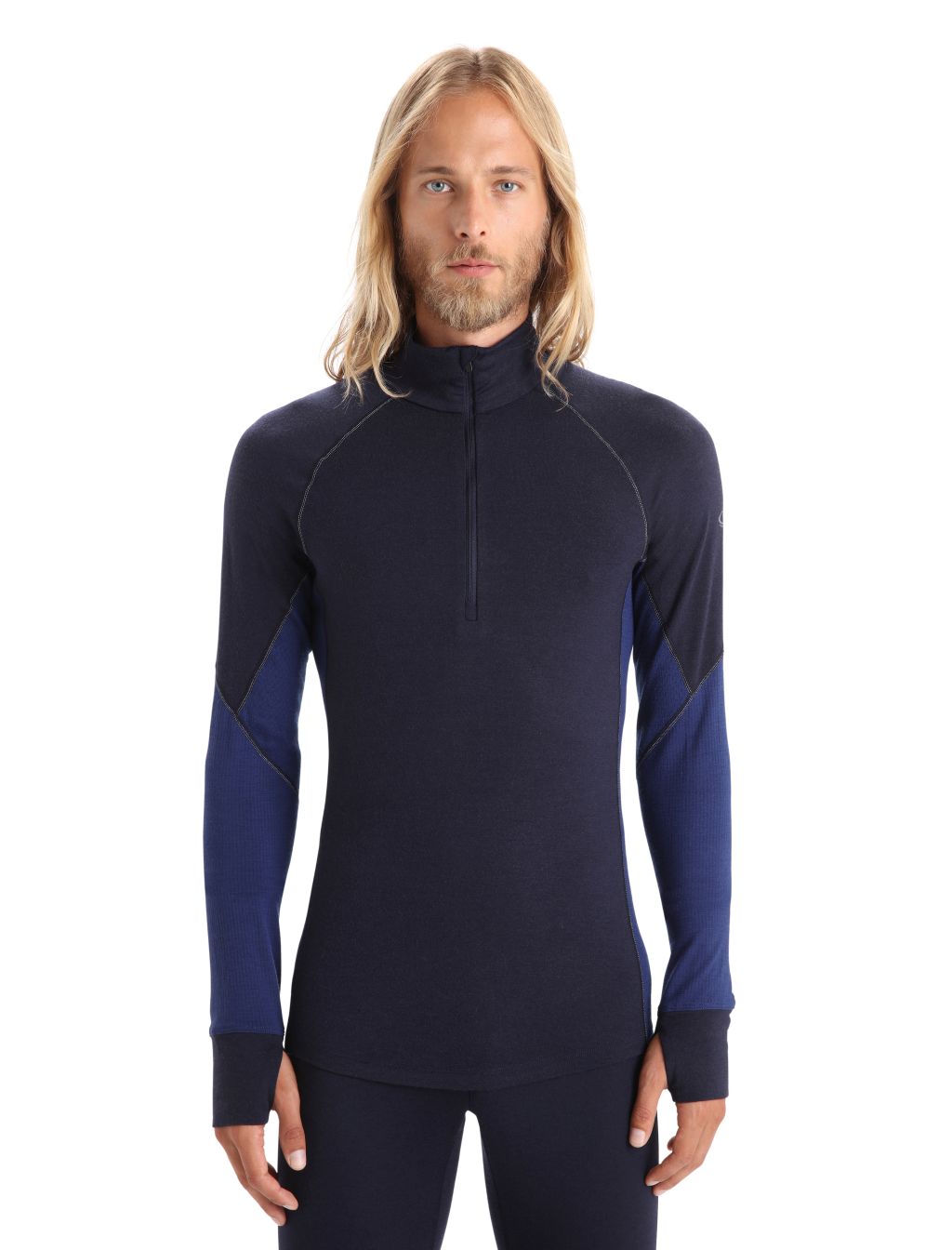 Pánské triko dlouhý rukáv  ICEBREAKER Mens 260 Zone LS Half Zip, Midnight Navy/Royal Navy velikost: XXL