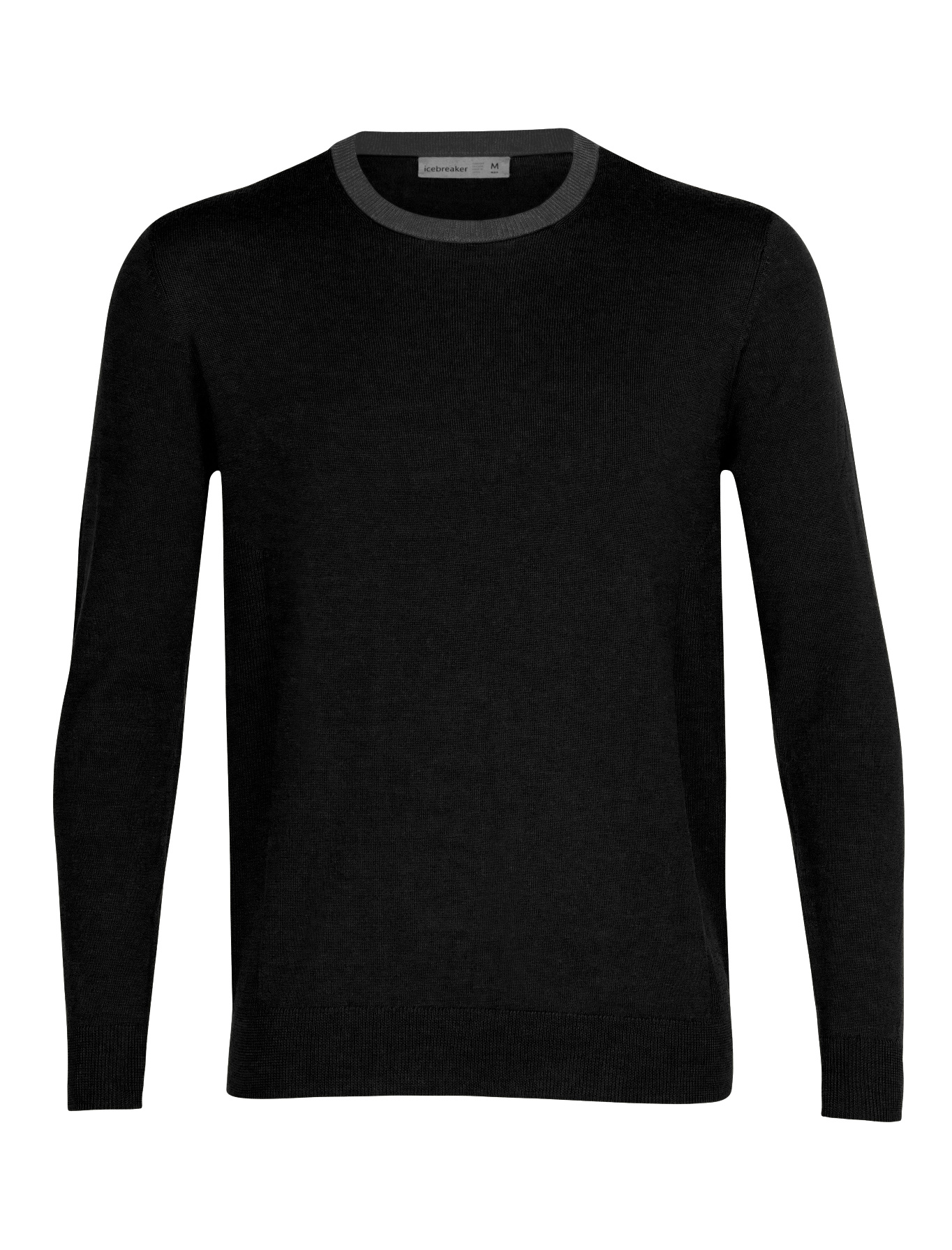 pánský svetr ICEBREAKER Mens Shearer Crewe Sweater, Black/Gritstone Heather/Cb velikost: L