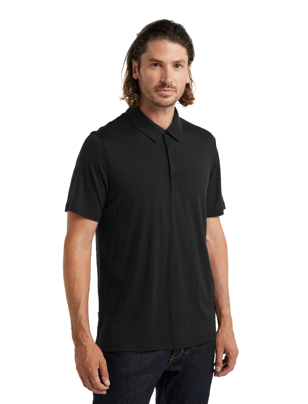 Pánské polo triko ICEBREAKER Mens Tech Lite II SS Polo, Black velikost: XL