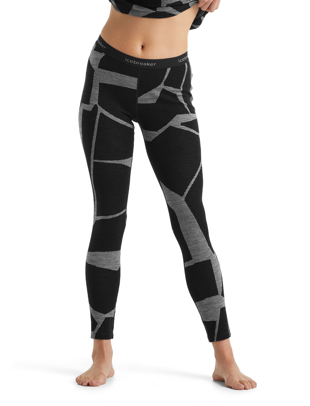 Dámské spodky ICEBREAKER Wmns 250 Vertex Leggings  Landscapes, Black/J velikost: XL