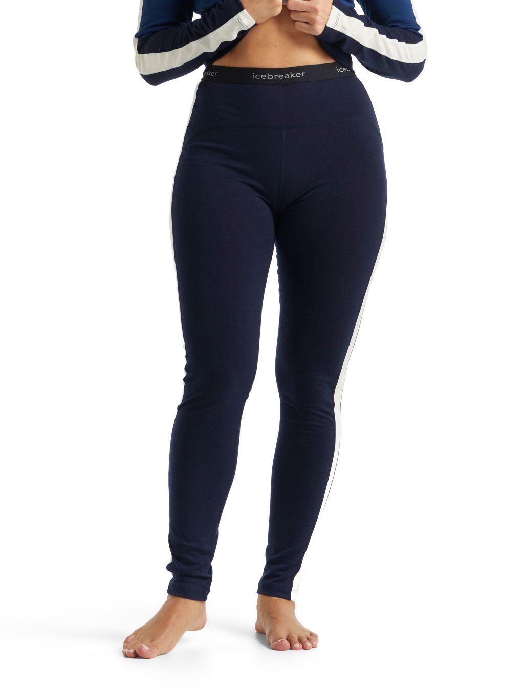 Dámské spodky ICEBREAKER Wmns 200 Sonebula Leggings, Midnight Navy/Snow velikost: L