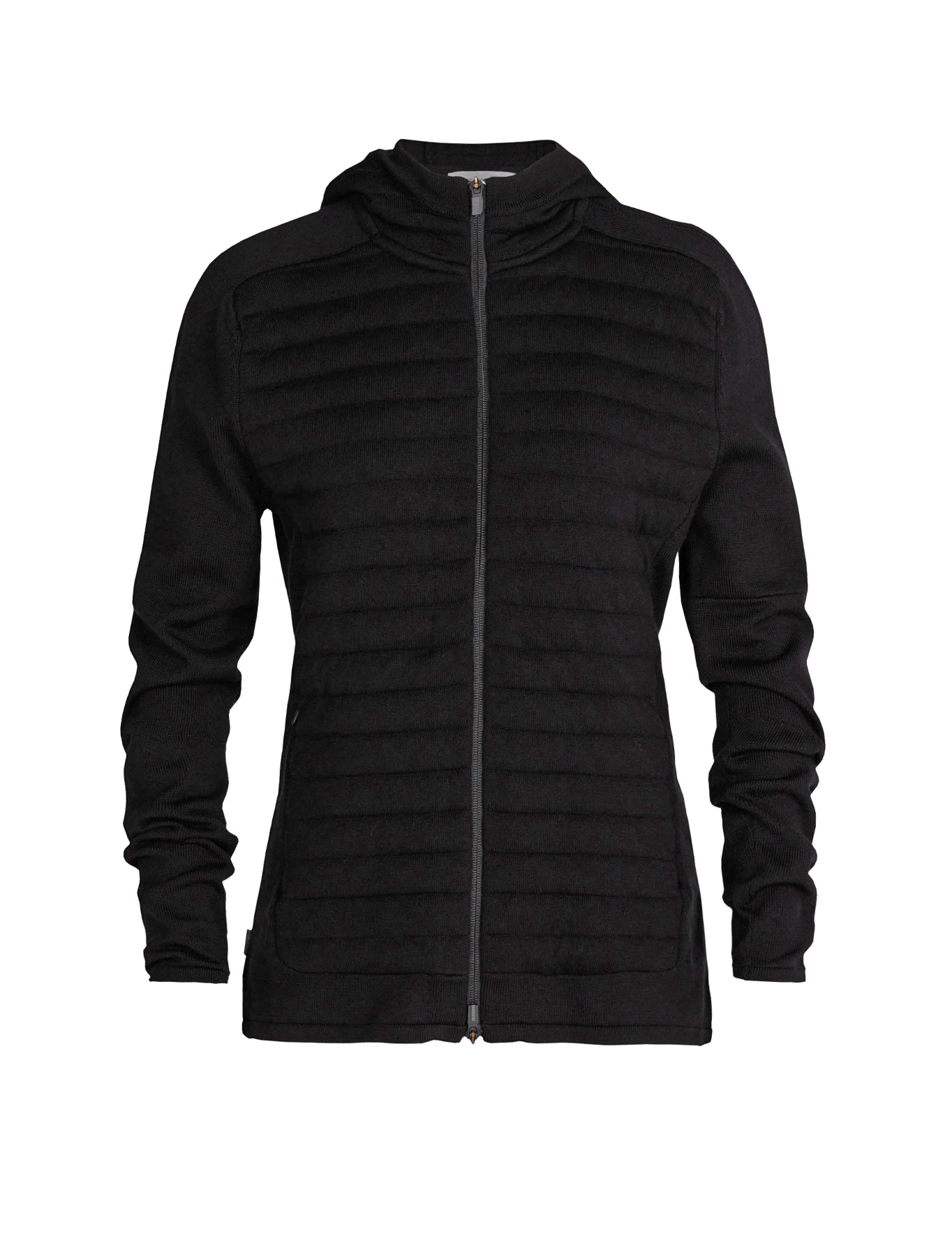 Dámský svetr ICEBREAKER Wmns ZoneKnit Insulated LS Zip Hoodie, Black velikost: S