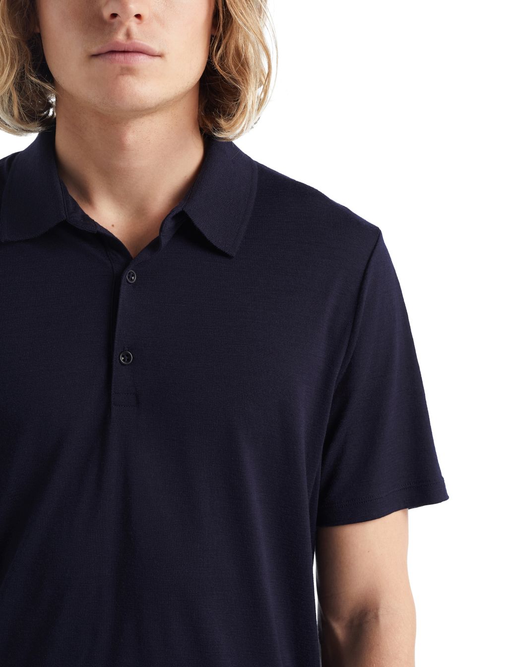 Pánské merino polo triko ICEBREAKER Mens Tech Lite II SS Polo, Midnight Navy velikost: XL