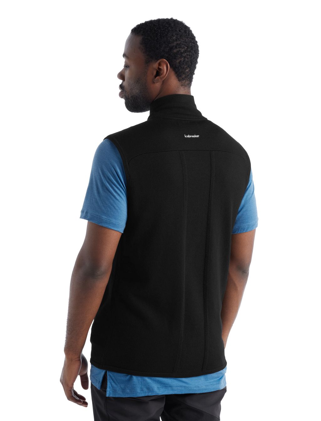 Pánská merino vesta ICEBREAKER Mens ZoneKnit Insulated Vest, Black velikost: XXL