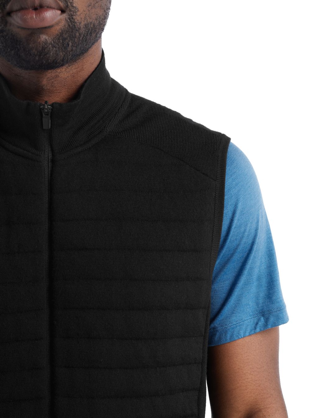 Pánská merino vesta ICEBREAKER Mens ZoneKnit Insulated Vest, Black velikost: XXL