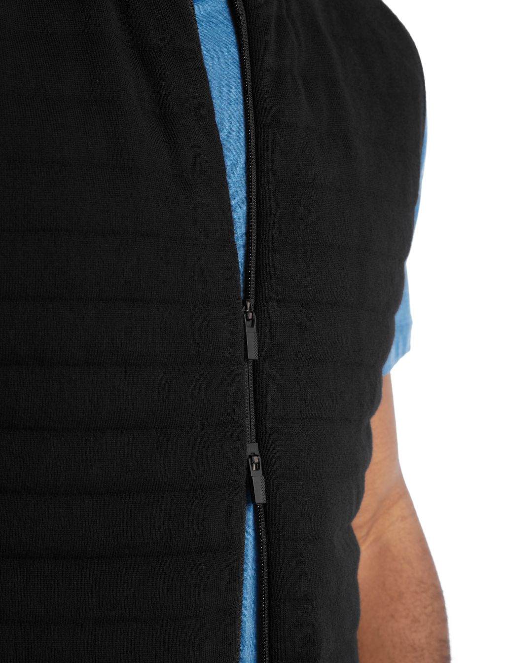 Pánská merino vesta ICEBREAKER Mens ZoneKnit Insulated Vest, Black velikost: XXL