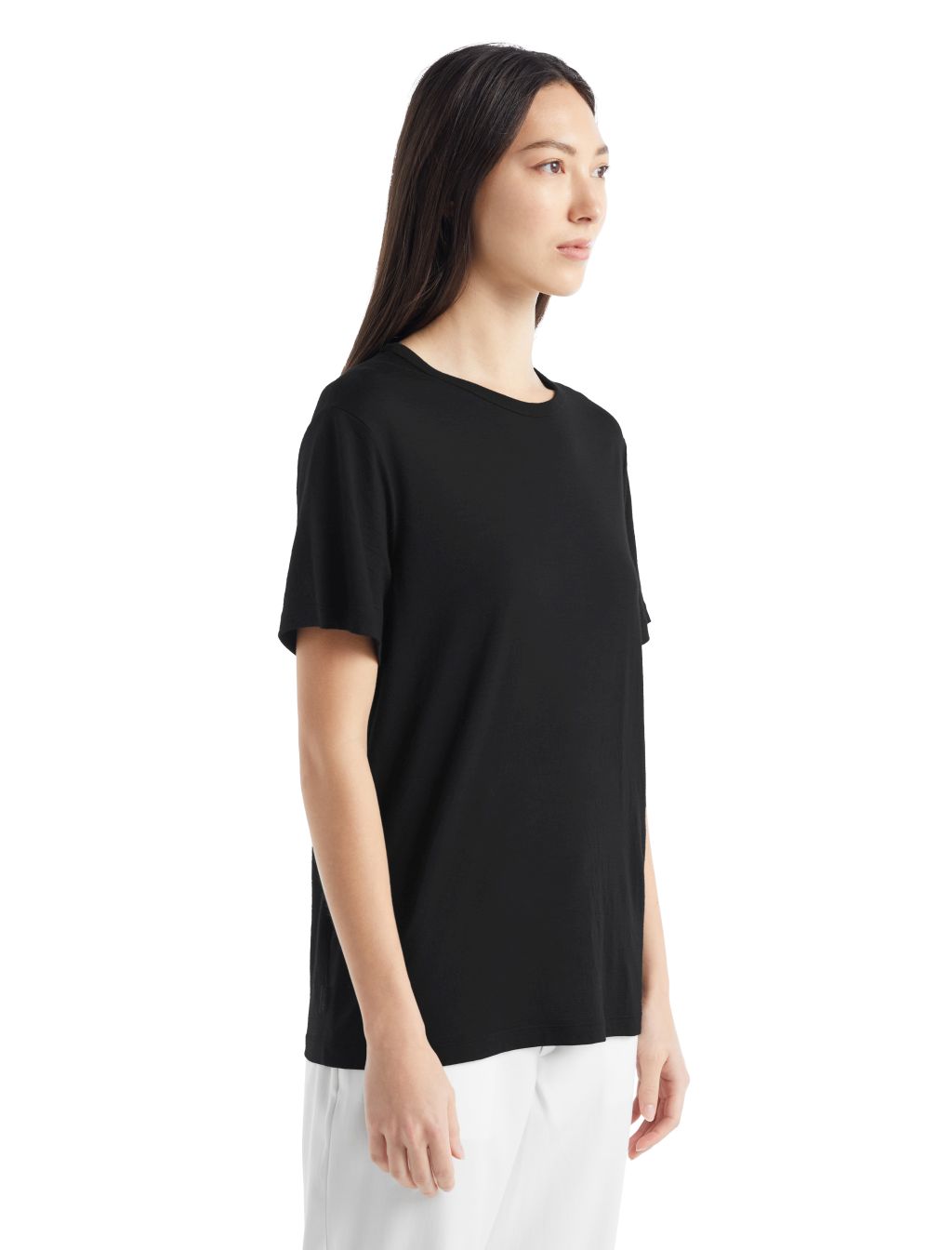 Dámské merino triko krátký rukáv ICEBREAKER Wmns Granary SS Tee, Black velikost: XS