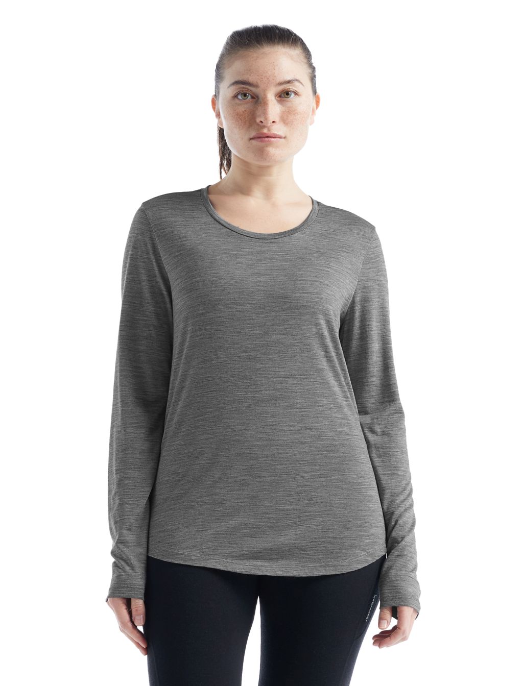 Dámské merino triko dlouhý rukáv ICEBREAKER Wmns Sphere II LS Tee, Metro Heather velikost: M