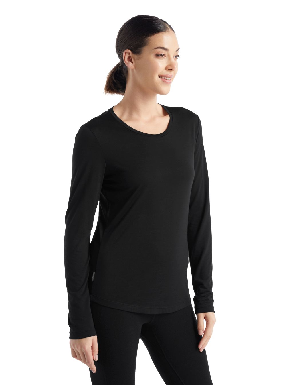 Dámské merino triko dlouhý rukáv ICEBREAKER Wmns Sphere II LS Tee, Black velikost: S