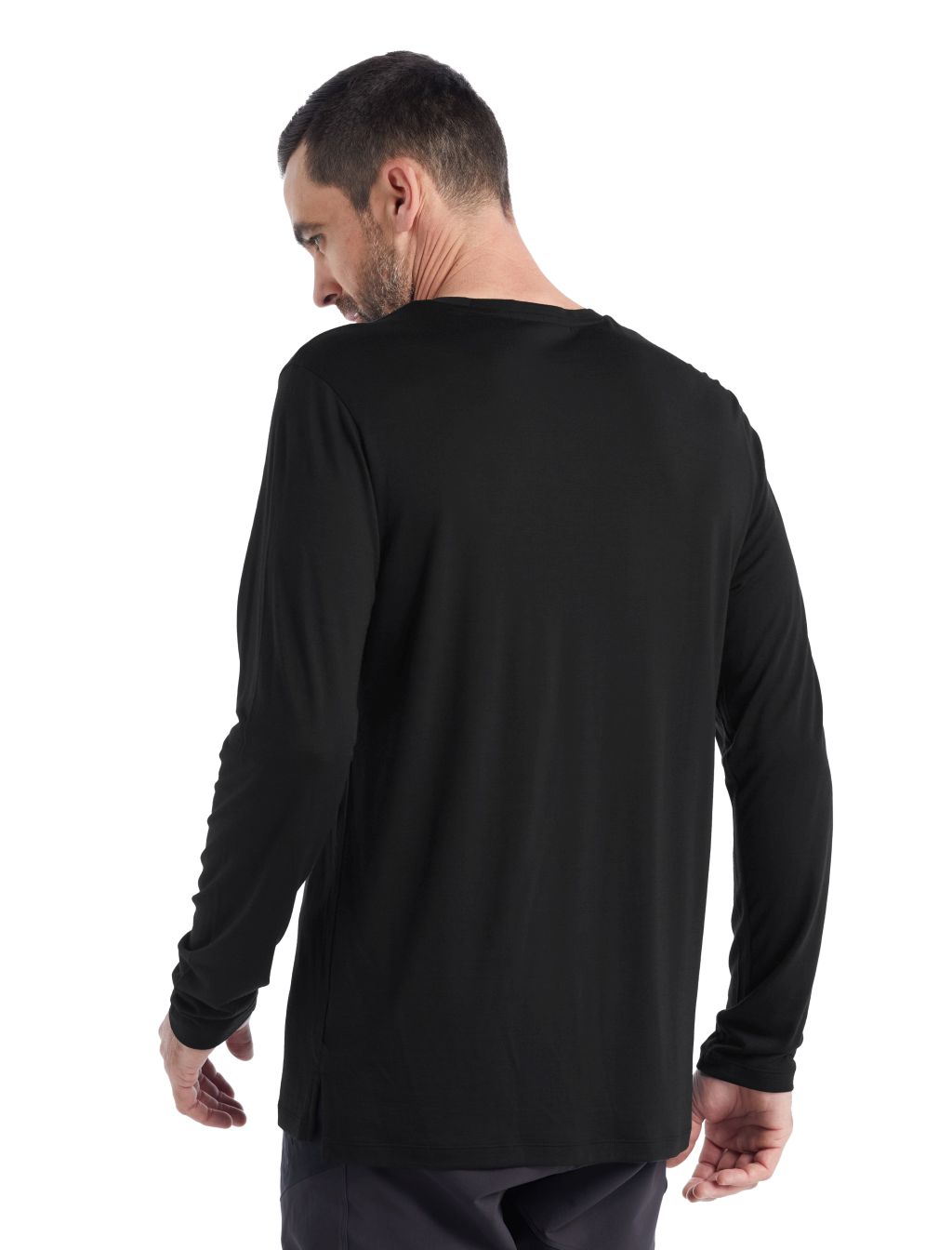 Pánské merino triko dlouhý rukáv ICEBREAKER Mens Sphere II LS Tee, Black velikost: XL