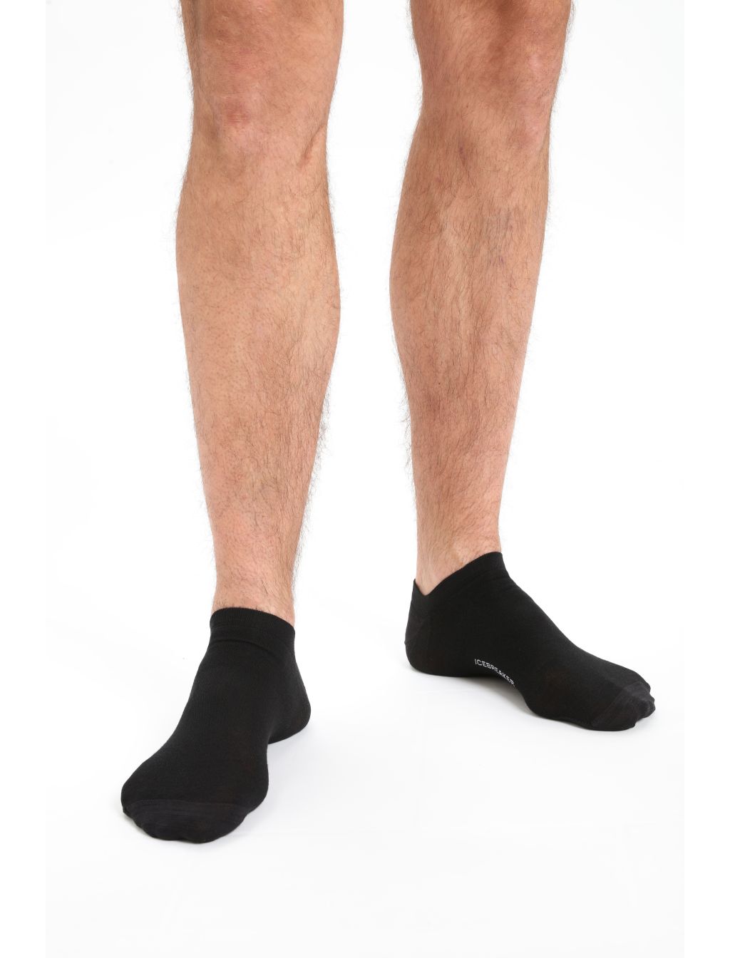 Pánské merino ponožky ICEBREAKER Mens Lifestyle Fine Gauge No Show, Black/Snow velikost: 44,5-46,5 (L)
