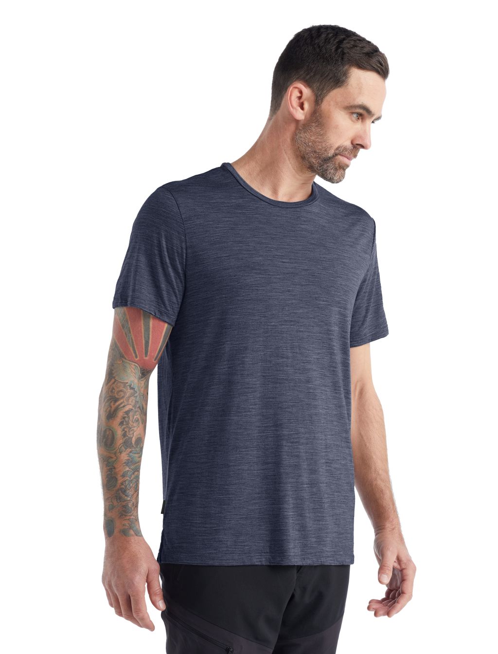 Pánské merino triko krátký rukáv ICEBREAKER Mens Sphere II SS Tee, Midnight Navy Heather velikost: XS