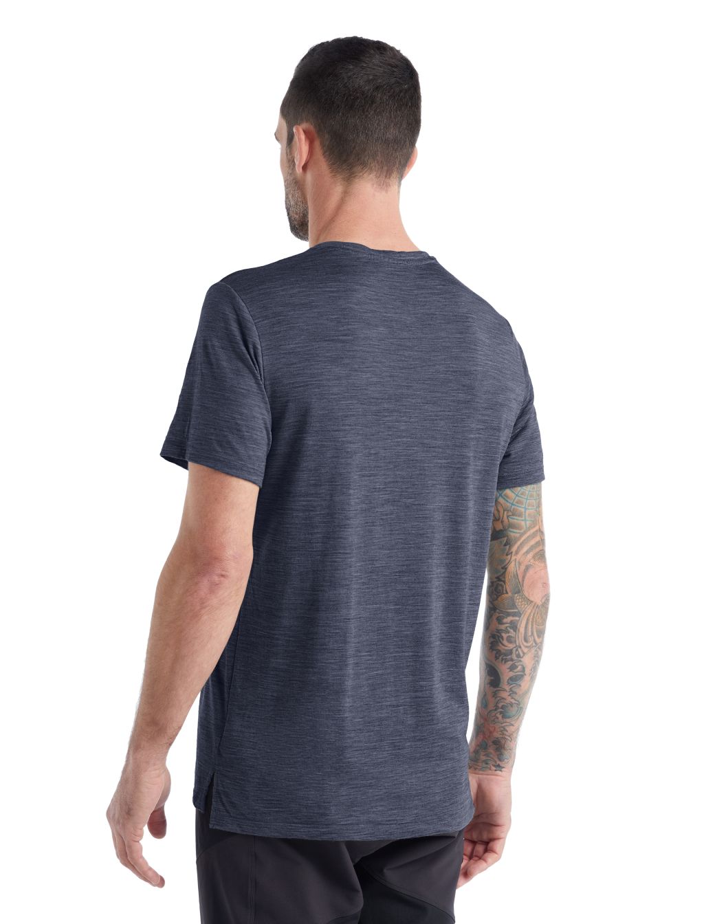 Pánské merino triko krátký rukáv ICEBREAKER Mens Sphere II SS Tee, Midnight Navy Heather velikost: XL