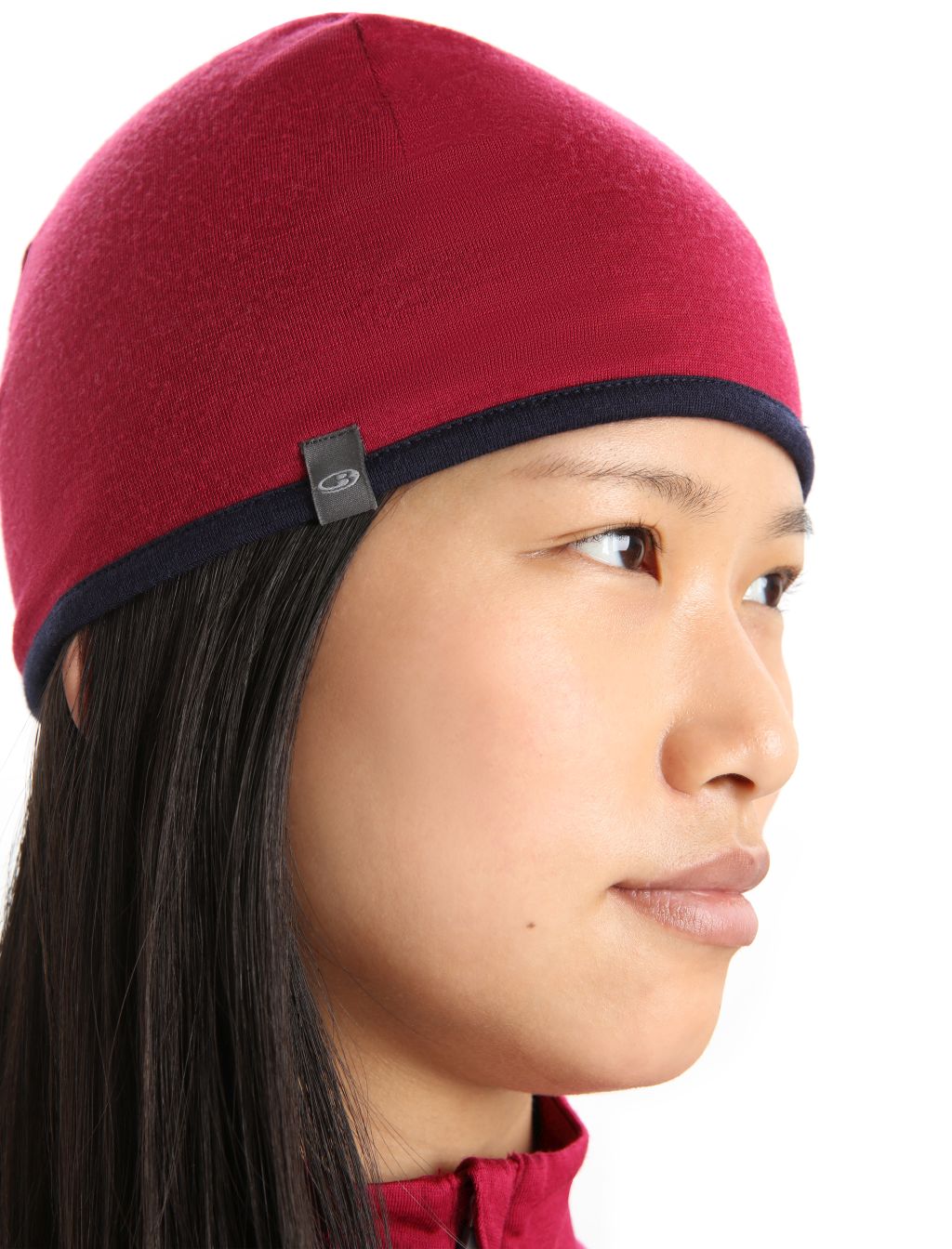 Čepice ICEBREAKER Adult Pocket Hat, Cherry/Midnight Navy velikost: OS (UNI)