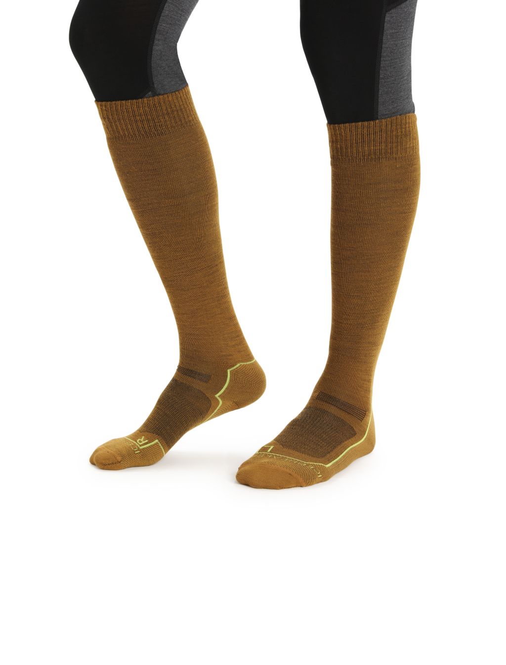 Pánské ponožky ICEBREAKER Mens Ski+ Ultralight OTC, Clove/Silent Gold/Shine velikost: S