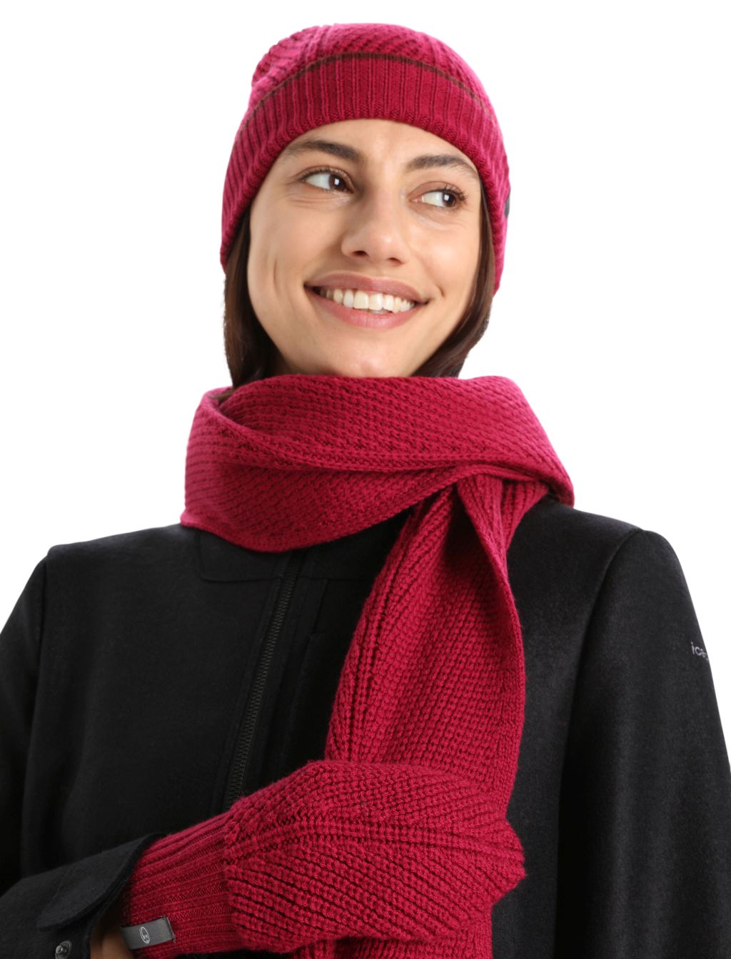 Šála ICEBREAKER Adult Waypoint Scarf, Cherry/Espresso velikost: OS (UNI)