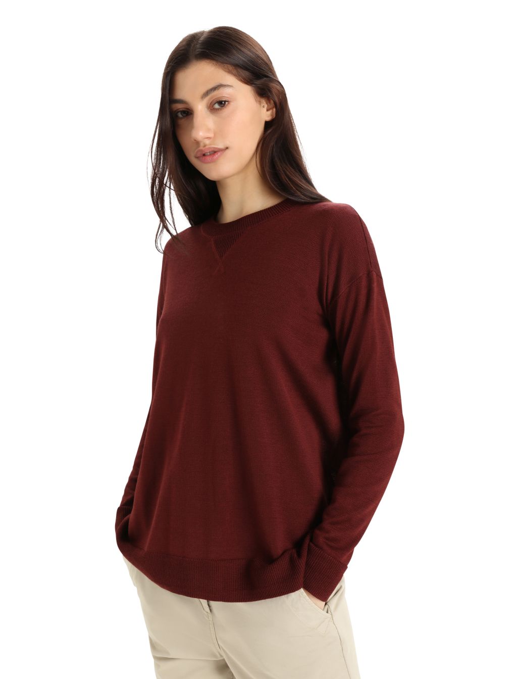 Dámský svetr ICEBREAKER Wmns Nova Sweater Sweatshirt, Espresso velikost: S