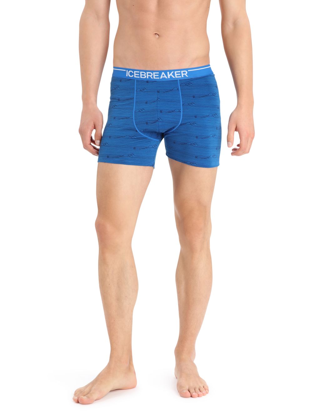 Pánské boxerky ICEBREAKER Mens Anatomica Boxers, Lazurite/Midnight Navy/Aop velikost: S