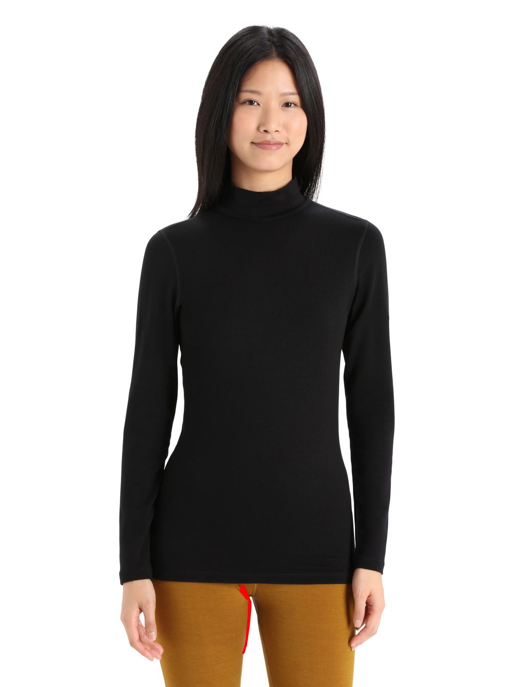 Dámské triko dlouhý rukáv ICEBREAKER Wmns 260 Tech LS Turtleneck, Black velikost: L