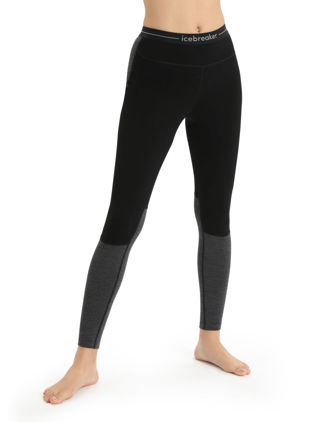 Dámské spodky ICEBREAKER Wmns ZoneKnit™ 200 Leggings, Black/Jet Heather/Cb velikost: L