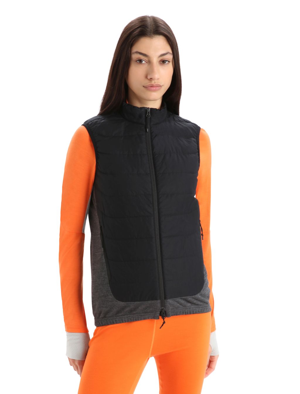 Dámská vesta ICEBREAKER Wmns MerinoLoft™ Vest, Black/Jet Heather/Cb velikost: L