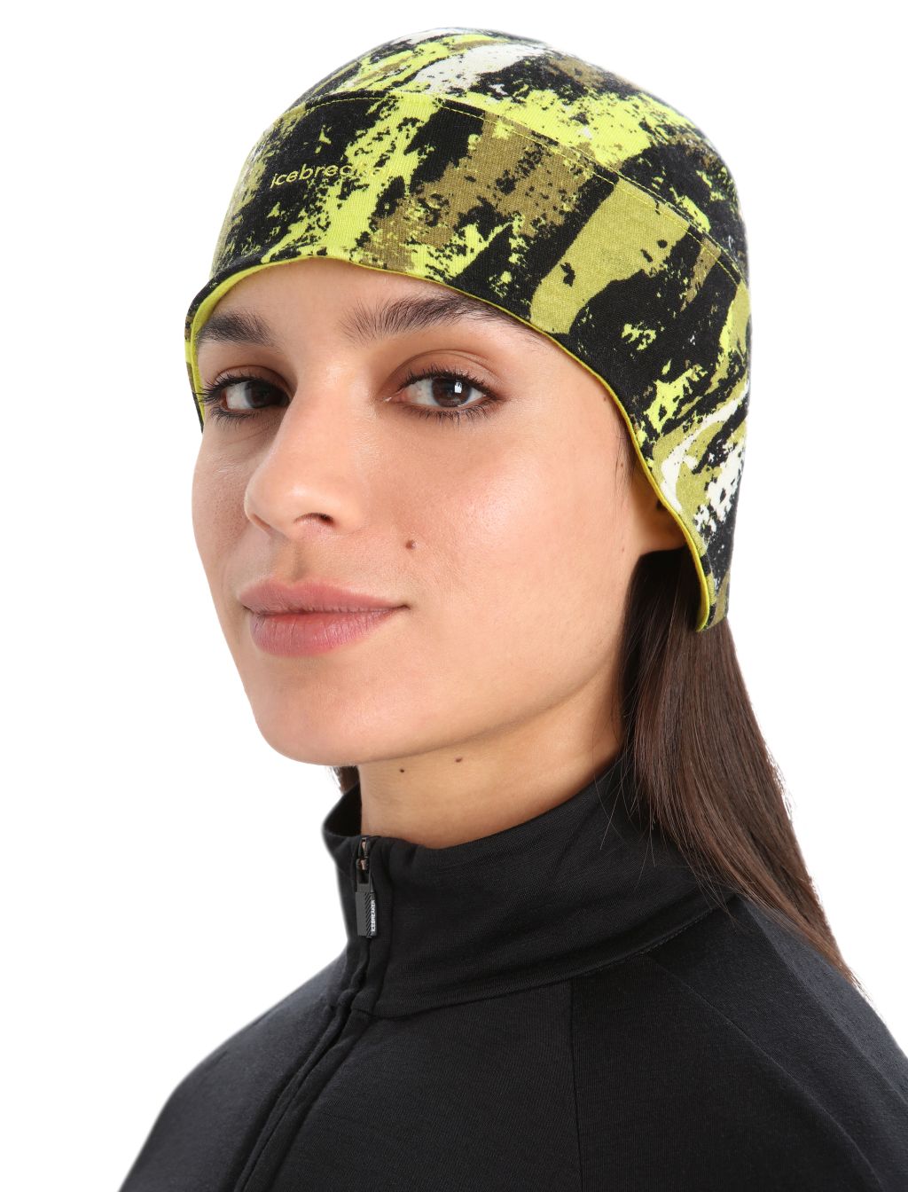 Čepice ICEBREAKER Adult Quantum Beanie SediMenstary, Black/Shine/Clove/Aop velikost: OS (UNI)