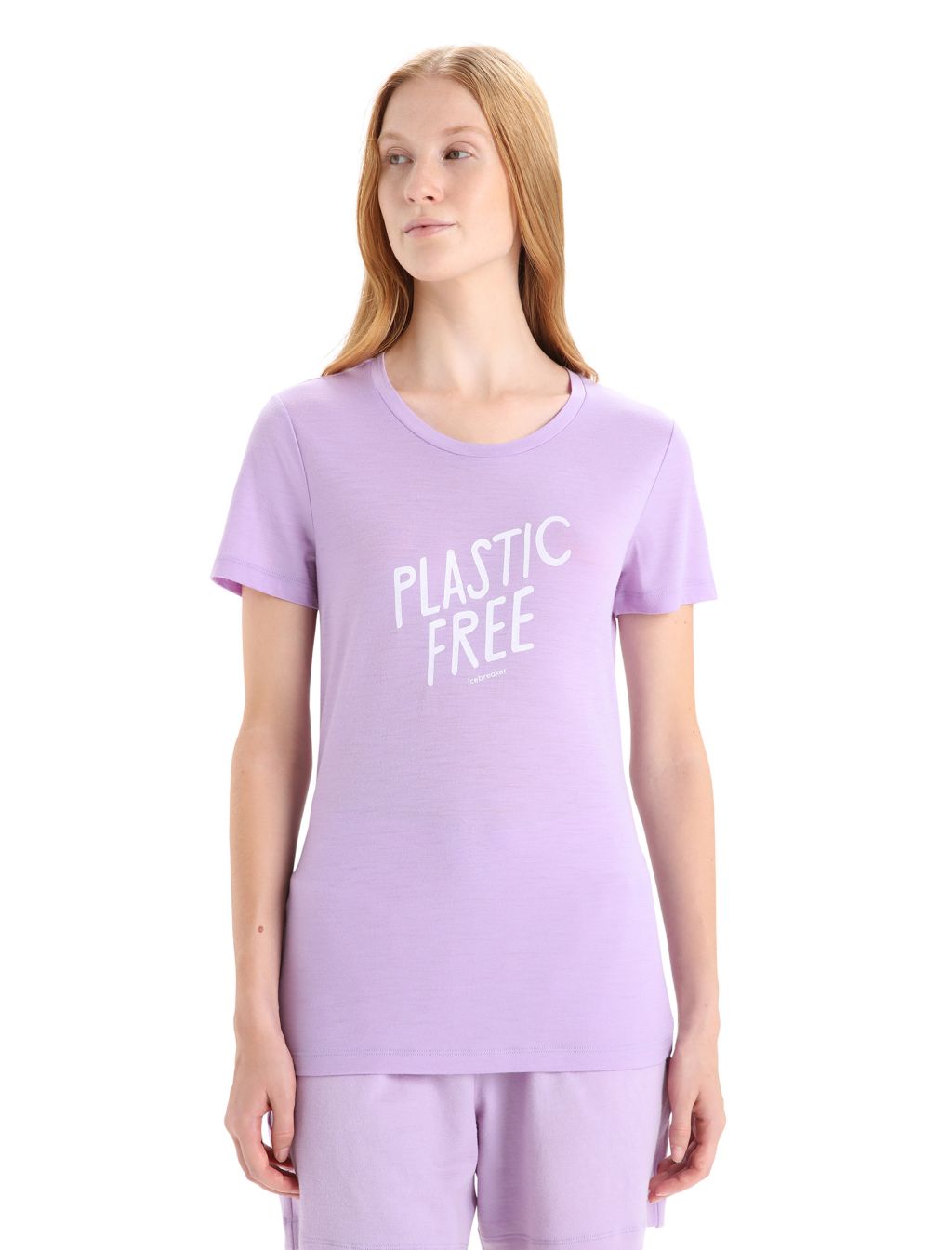 ICEBREAKER Wmns Tech Lite II SS Tee IB Natural, Purple Haze velikost: M