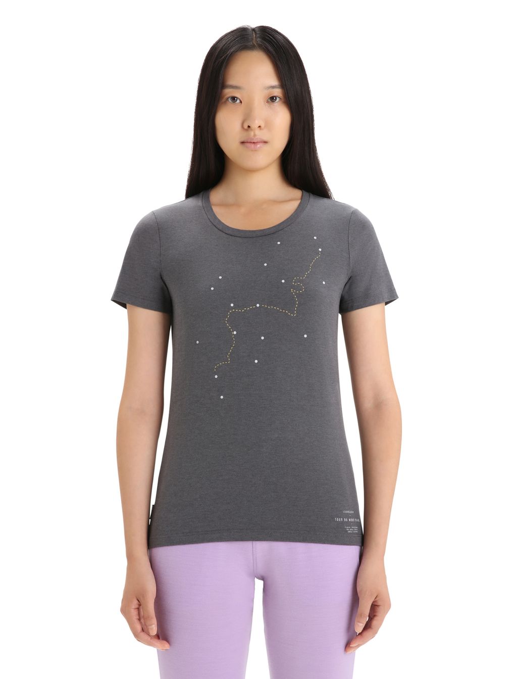 ICEBREAKER Wmns Central Classic SS Tee Tour du Mont Blanc, Monsoon velikost: S