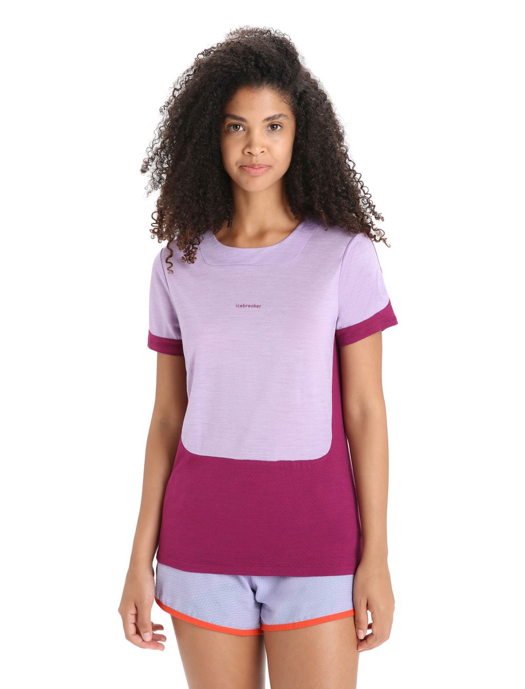 ICEBREAKER Wmns ZoneKnit SS Tee, Purple Haze/Go Berry velikost: L