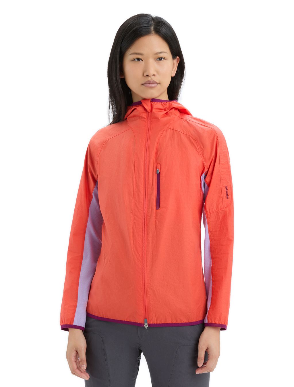 ICEBREAKER Wmns Shell+™ Cotton Windbreaker, Vibrant Earth/Prplegze velikost: XS