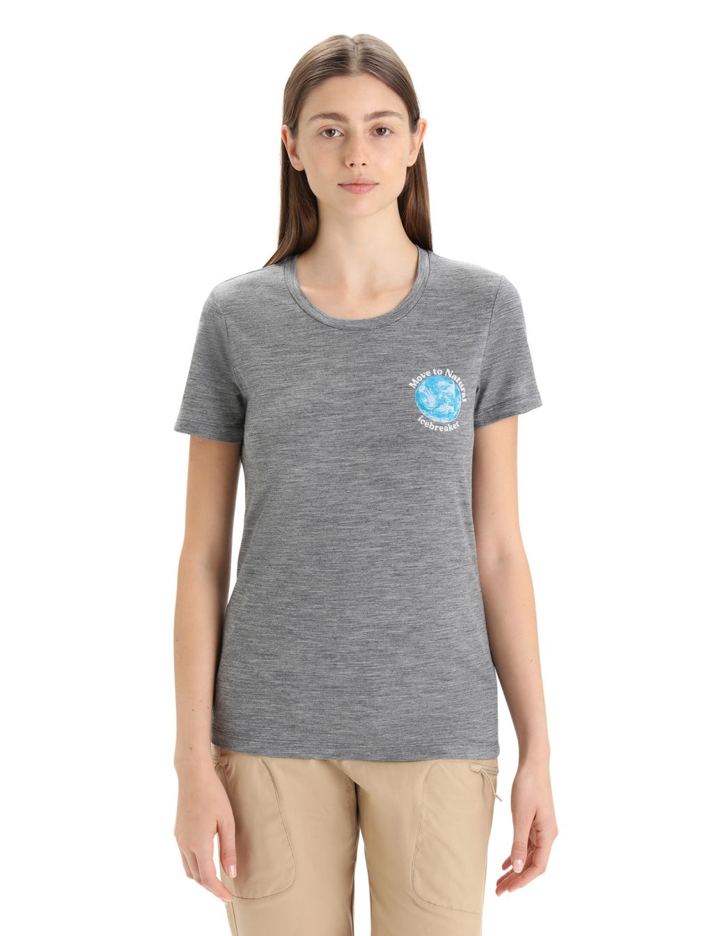 ICEBREAKER Wmns Tech Lite II SS Tee icebreaker Earth, Gritstone Heather velikost: M