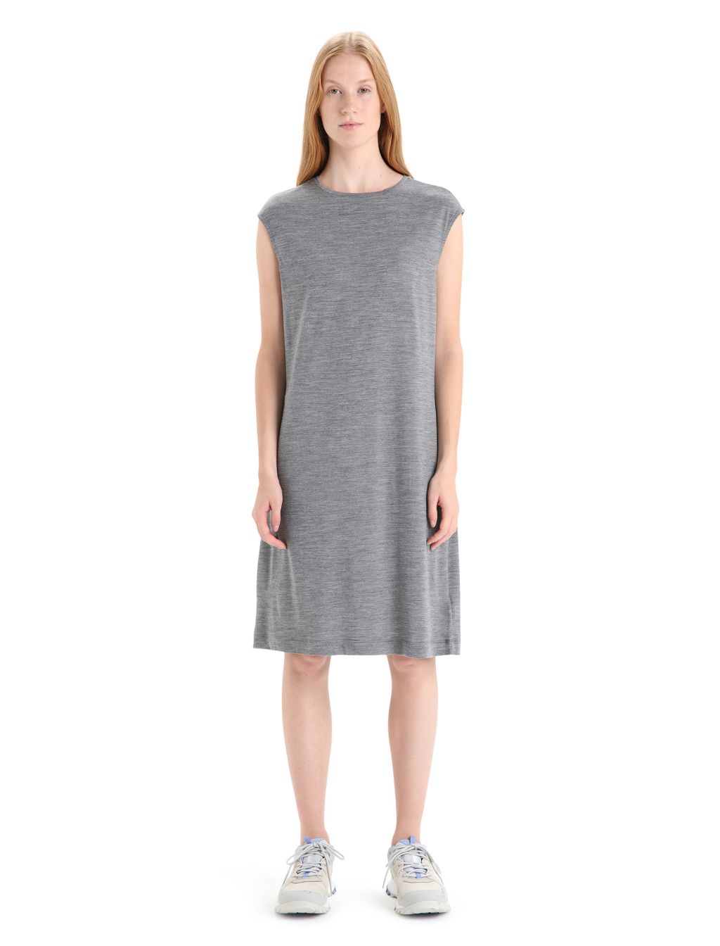 ICEBREAKER Wmns Granary Sleeveless Dress, Gritstone Heather velikost: XS