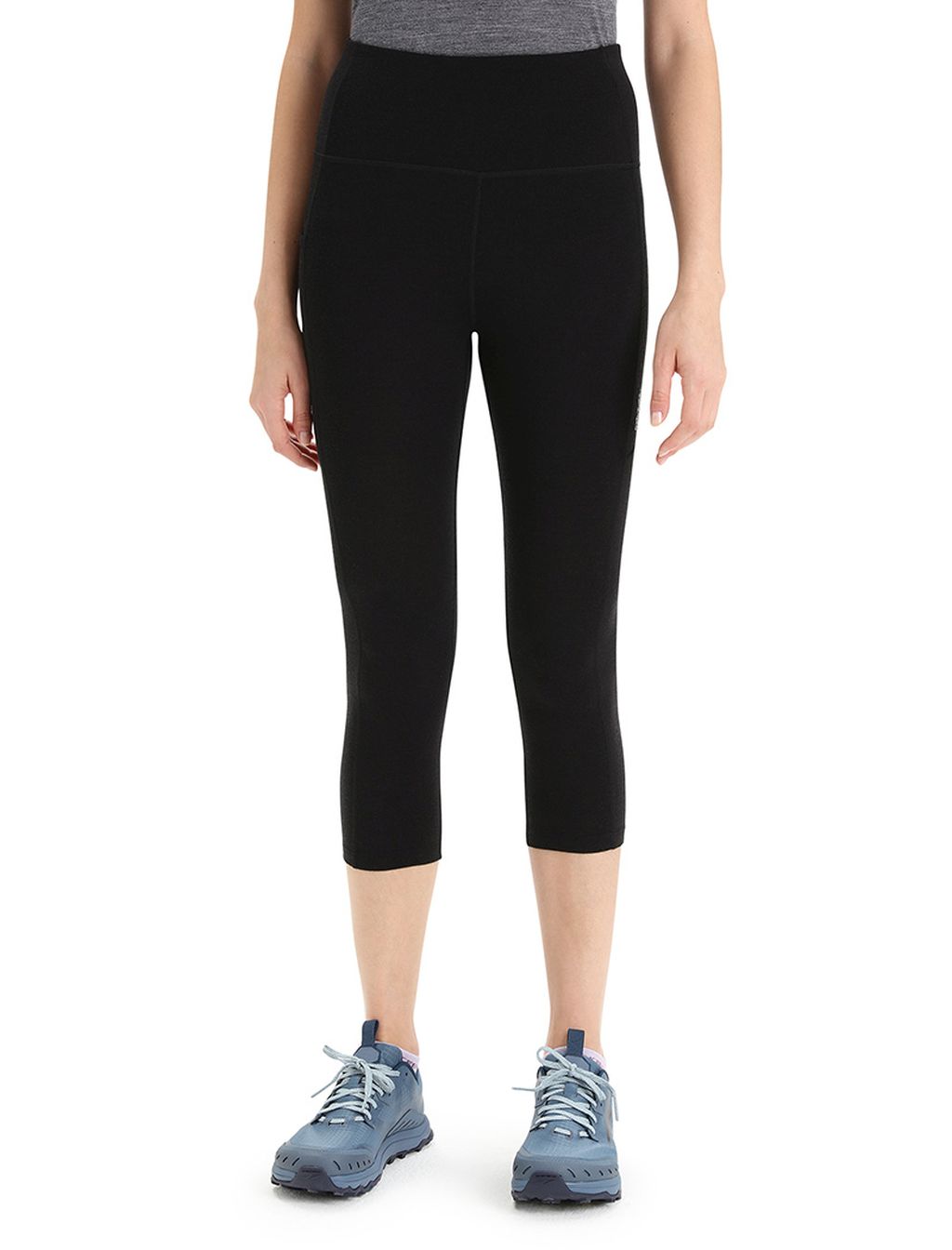 Dámské merino kalhoty ICEBREAKER Wmns Fastray High Rise 3/4 Tights, Black velikost: XS