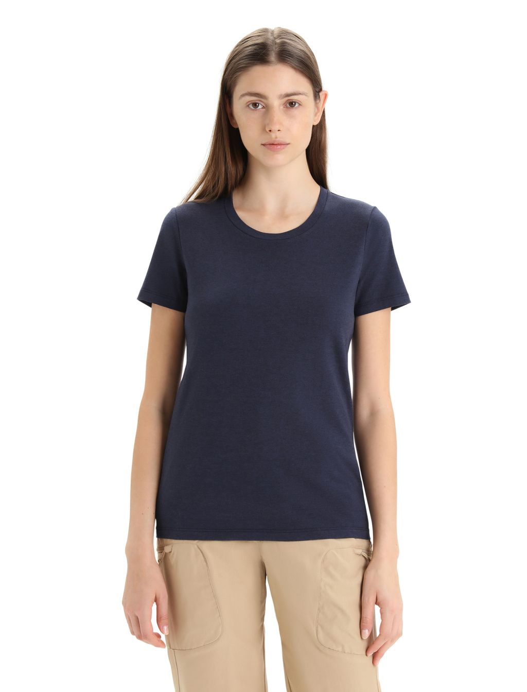 Dámské merino triko krátký rukáv ICEBREAKER Wmns Central Classic SS Tee, Midnight Navy velikost: S