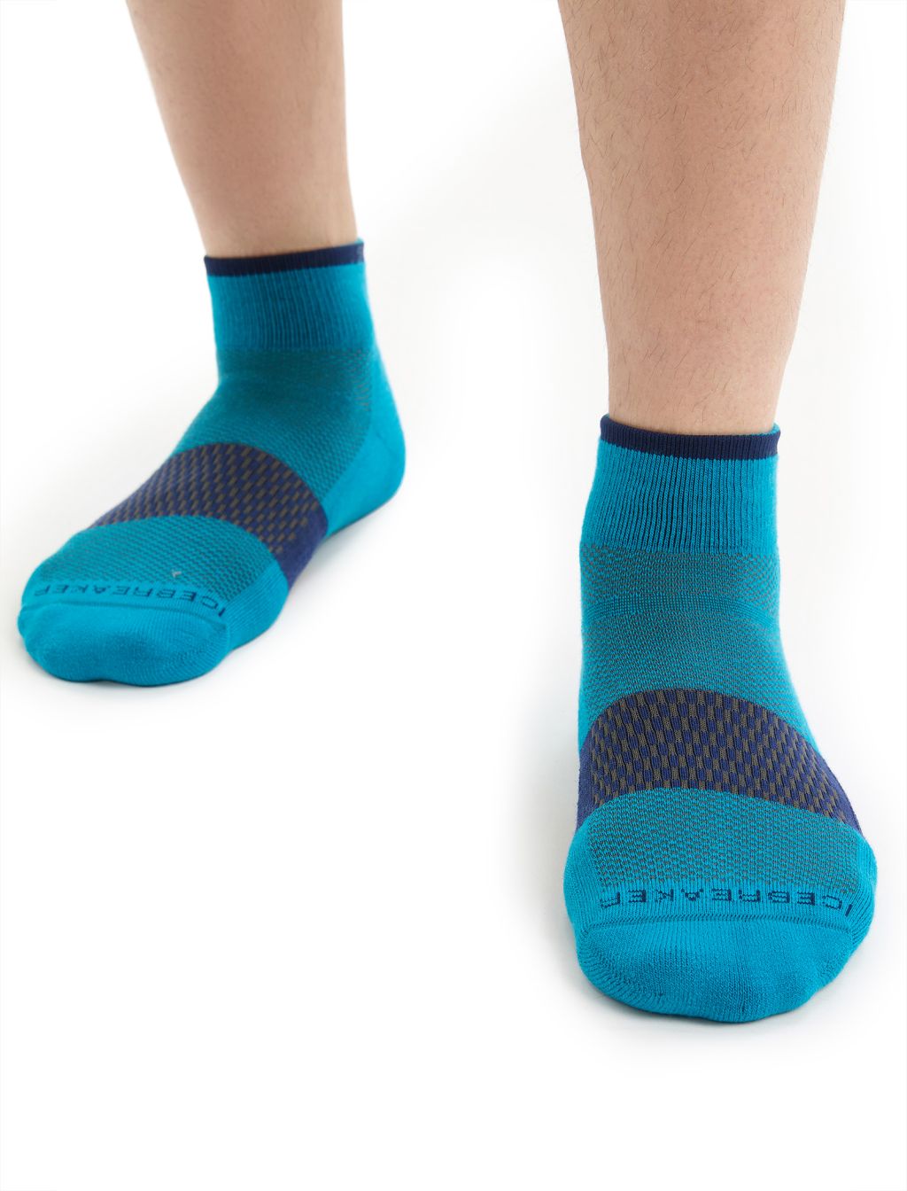 Pánské merino ponožky ICEBREAKER Mens Multisport Light Mini, Geo Blue/Royal Navy velikost: 39-41,5 (S)
