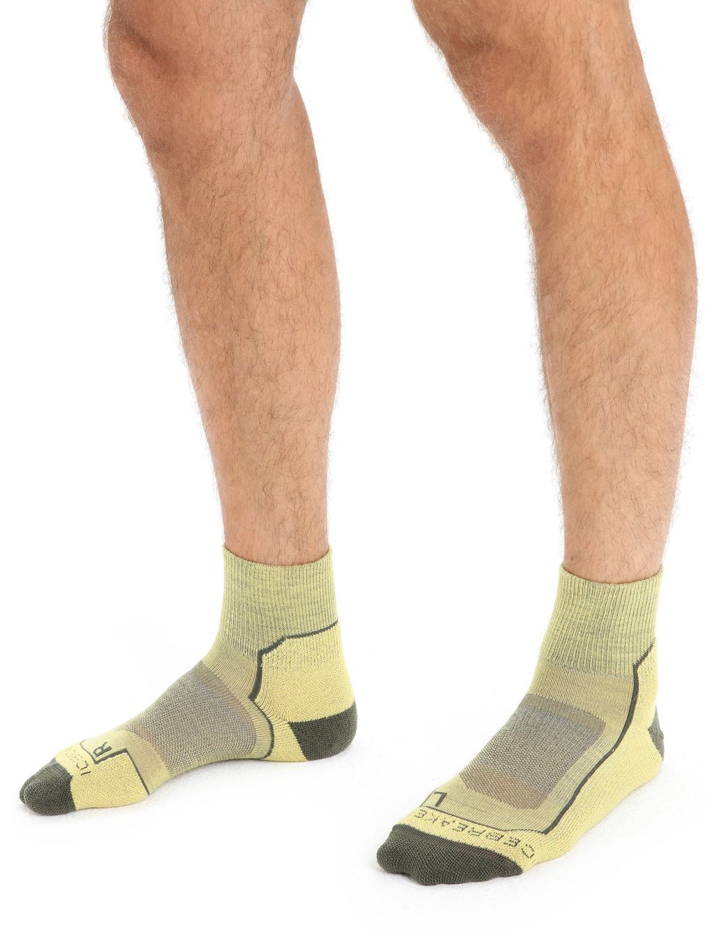 Pánské merino ponožky ICEBREAKER Mens Hike+ Light Mini, Summer/Loden velikost: 39-41,5 (S)