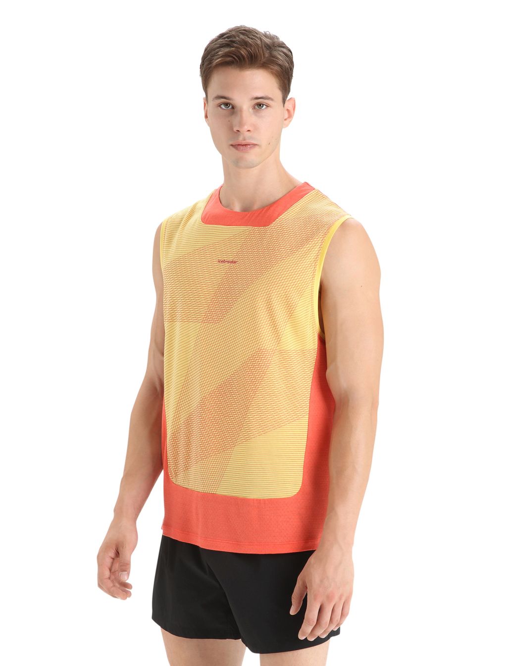 ICEBREAKER Mens ZoneKnit™ Tank GEODETIC, Summer/Vibrant Earth/Aop velikost: L