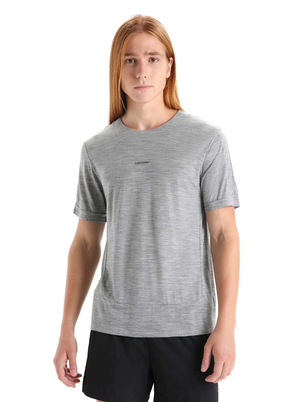 ICEBREAKER Mens ZoneKnit™ SS Tee, Metro Heather velikost: L