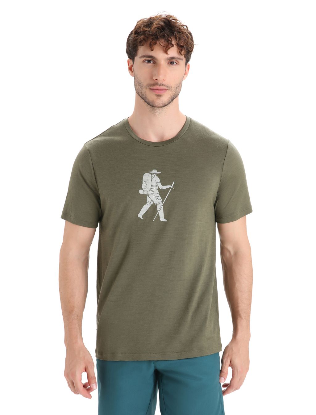 ICEBREAKER Mens Tech Lite II SS Tee Trail Hiker, Loden velikost: M