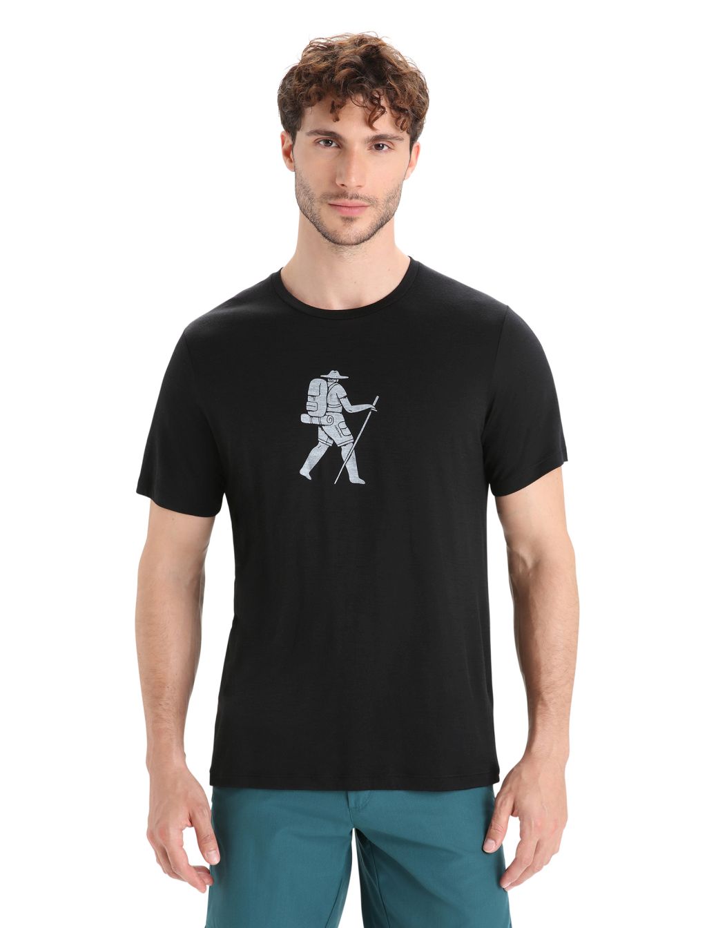 ICEBREAKER Mens Tech Lite II SS Tee Trail Hiker, Black velikost: XXL