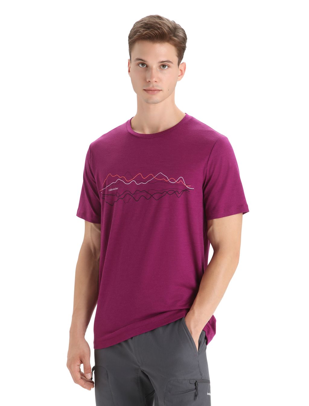 ICEBREAKER Mens Tech Lite II SS Tee Icebreaker, Go Berry velikost: XXL