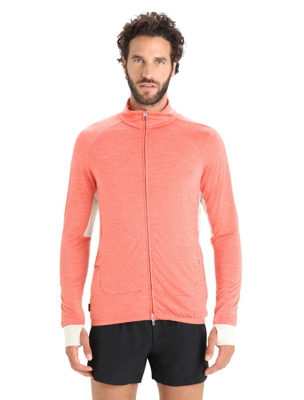 ICEBREAKER Mens ZoneKnit™ LS Zip, Vibrant Earth/Chalk velikost: XL