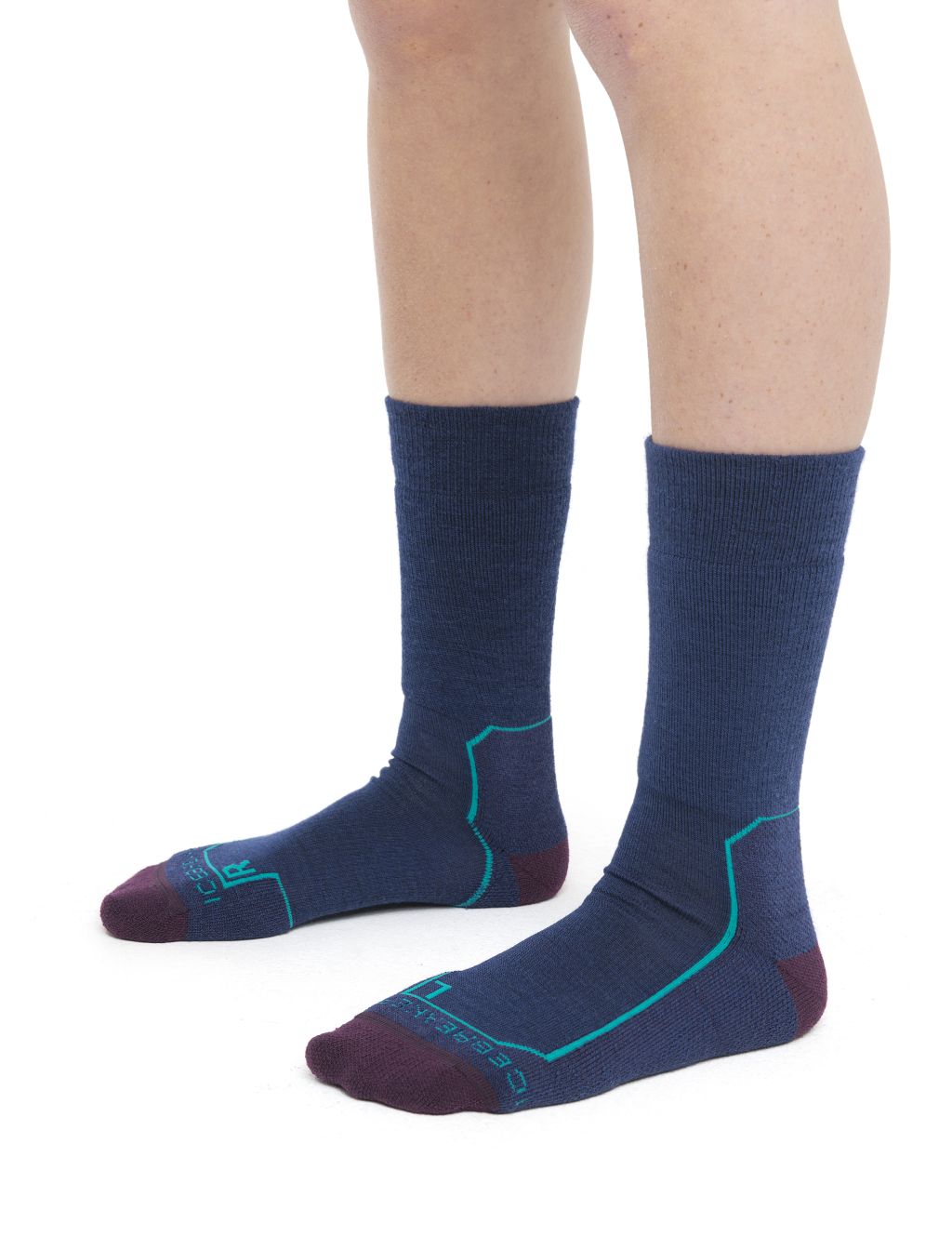 Dámské merino ponožky ICEBREAKER Wmns Hike+ Medium Crew, Rylnavy/Nghtshad/Flxgreen velikost: 38-40 (M)