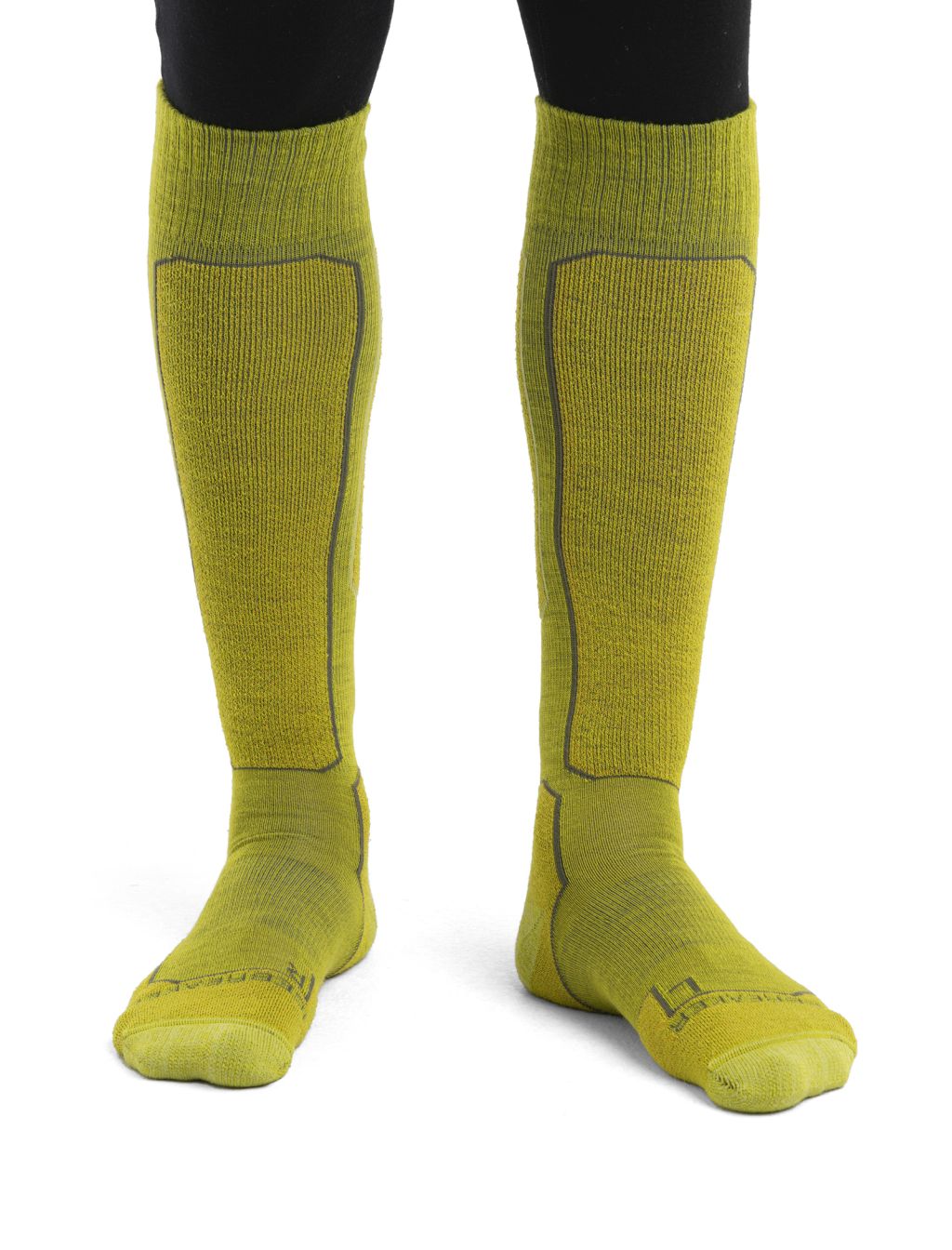 Pánské merino ponožky ICEBREAKER Mens Ski+ Light OTC, Bio Lime/Solar/Loden velikost: 44,5-46,5 (L)