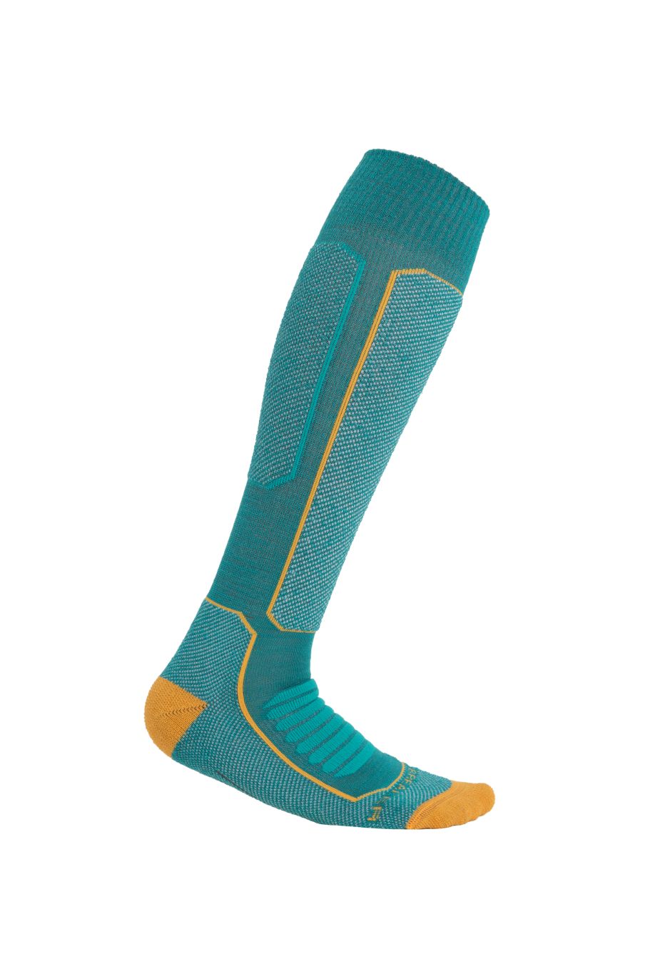 Dámské merino ponožky ICEBREAKER Wmns Ski+ Medium OTC, Flux Green/Solar/Ether velikost: 35-37 (S)