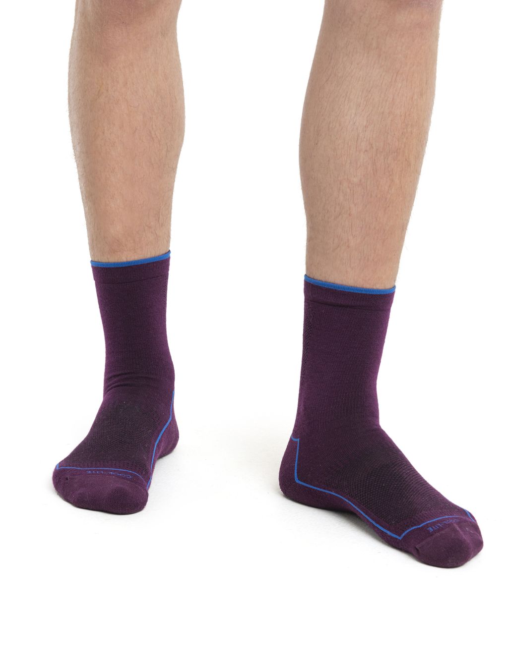 Pánské merino ponožky ICEBREAKER Mens Hike Cool-Lite 3Q Crew, Nightshade/Lazurite velikost: 39-41,5 (S)