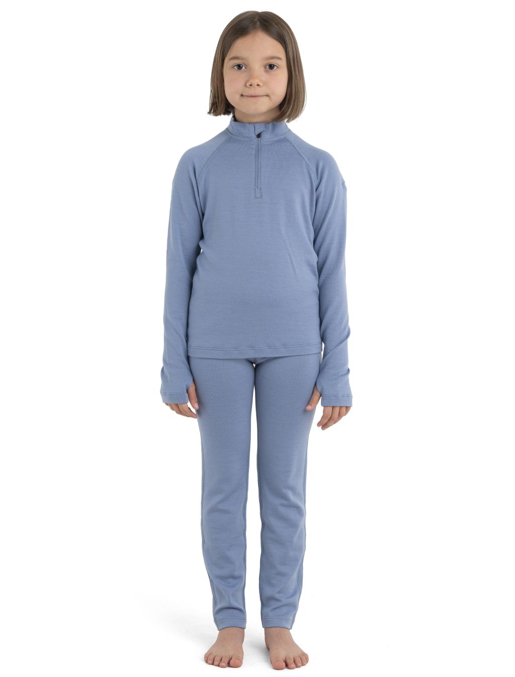 ICEBREAKER Kids 260 Tech LS Half Zip, Kyanite velikost: 6